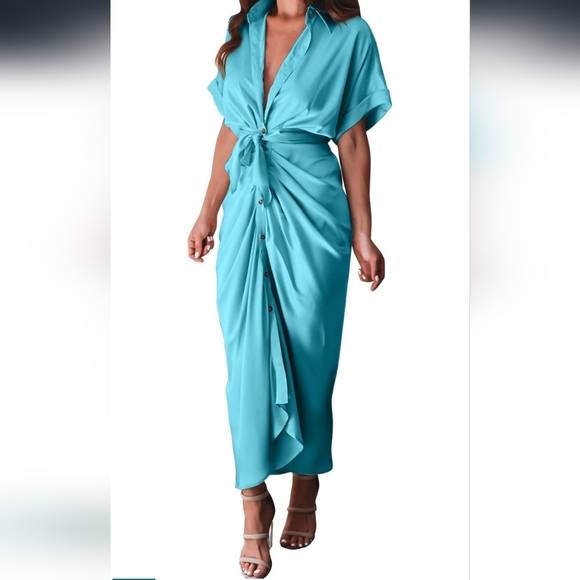 Amazon Dresses & Skirts - Amazon Women's Turquoise Maxi Dress